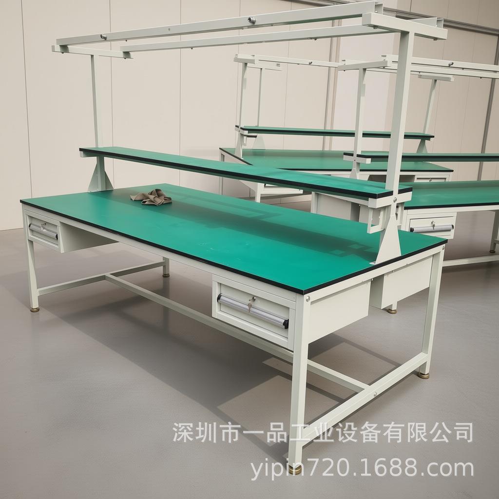 轻型防静电工作台重型钳工工作桌不锈钢操作实验台车间维修桌包邮