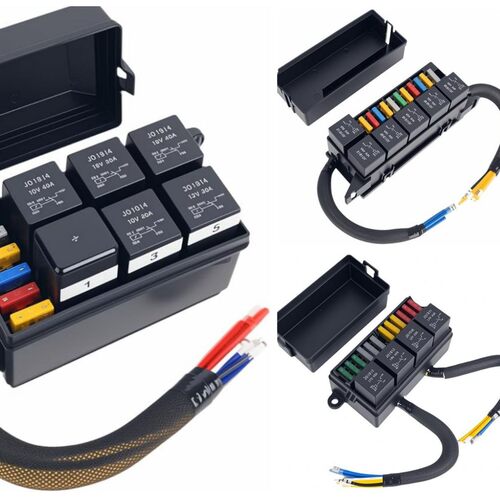 12V24保险丝继电器盒 汽车卡车船舶UTV6路11路12路保险丝继电器块