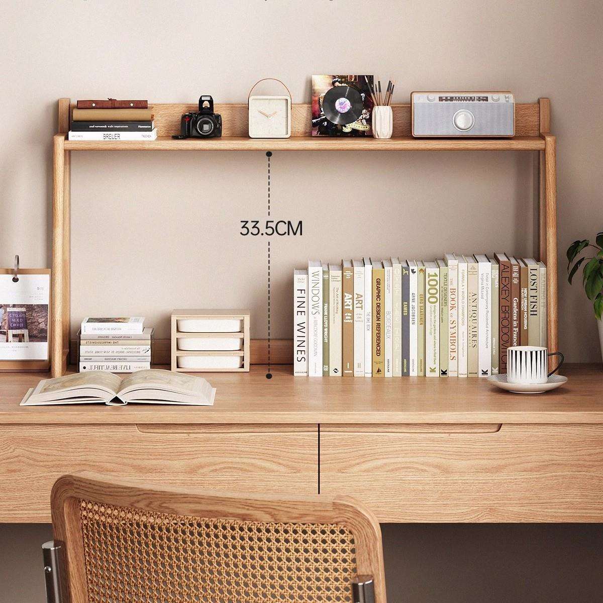 简易实木小书架简约桌面置物架书桌办公室收纳好物橡木架简易架子