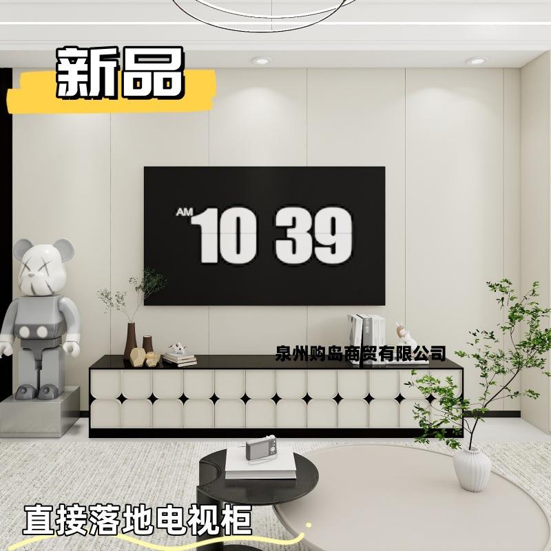 2024现代轻奢烤漆电视柜实木客厅视听柜多功能地柜储物柜整装包邮