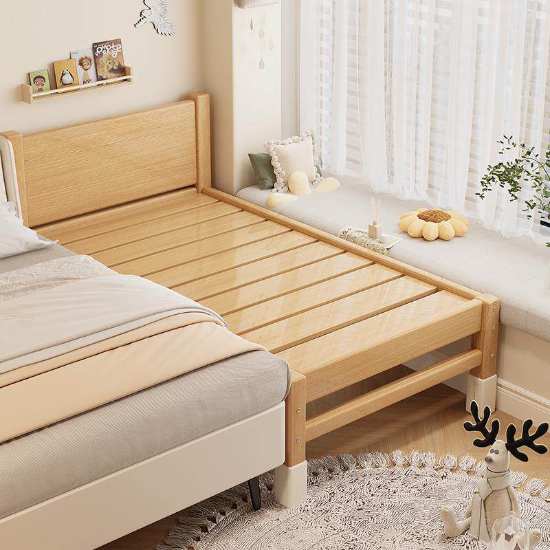 拼接床婴儿床家用胡桃木儿童床卧室床边加宽大人可睡拼接神器木床