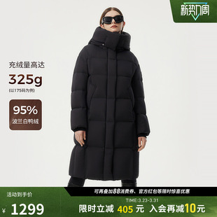 中长款 清仓冬季 坦博尔奥莱正品 羽绒服女高充绒加厚保 95%绒