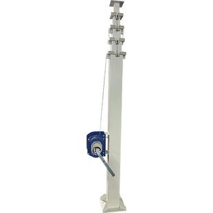 监控照明伸缩立杆6/7/9米手摇升降杆通信天线杆Self-supporting
