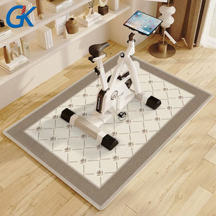 GK动感单车减震隔音垫防滑垫家用圈绒健身器材跑步机消音垫运动垫