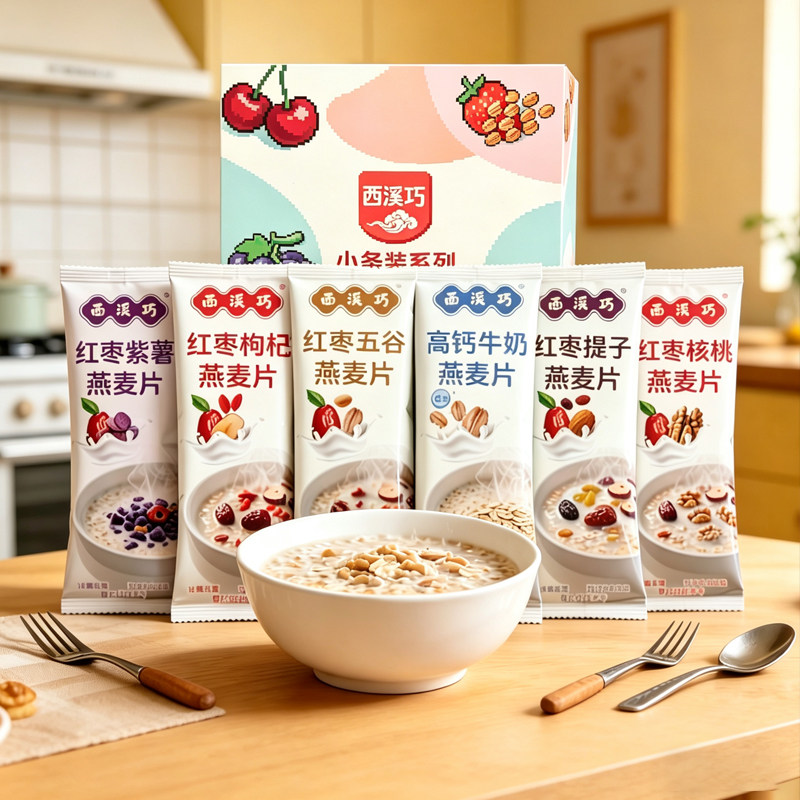 红枣牛奶燕麦片早餐即食冲饮麦片营养早餐冲食品泡独立小包装学生