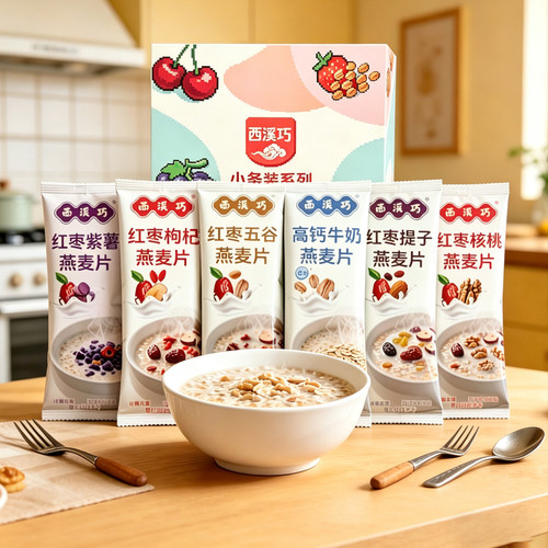红枣牛奶燕麦片早餐即食冲饮麦片营养早餐冲食品泡独立小包装学生