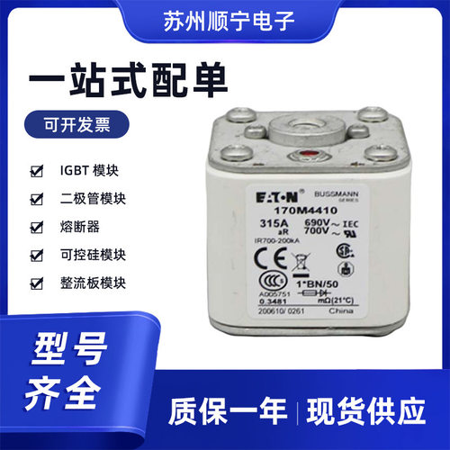 170M1314 巴斯曼 低压熔断器 直流熔芯 质量保证 现货包邮