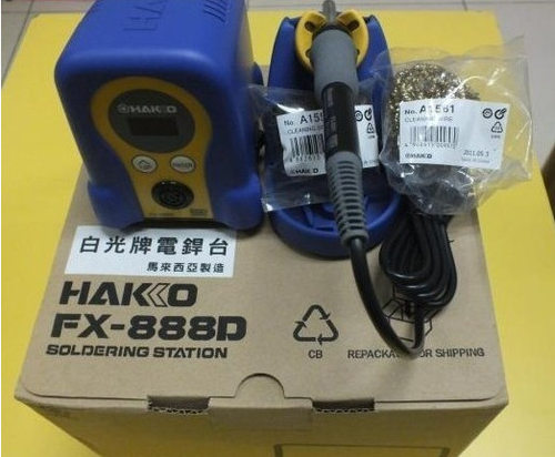 日本HAKKO白光电烙铁FX-888D焊台70W数显手柄线FX-8801焊咀T18
