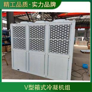 V型箱式制冷机组 双极冷凝机组 6WDS-30.2 30匹冷库设备 保一年制