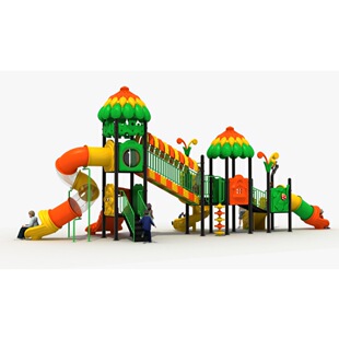 户外塑料组合大型滑梯 小区幼儿园攀爬架秋千儿童游乐设备