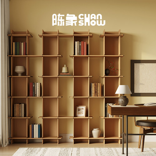 陈象书架置物架隔断客厅玄关日式