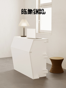 陈翔插件前台前台前台现代简约创意小展览活动收银吧台办公柜台