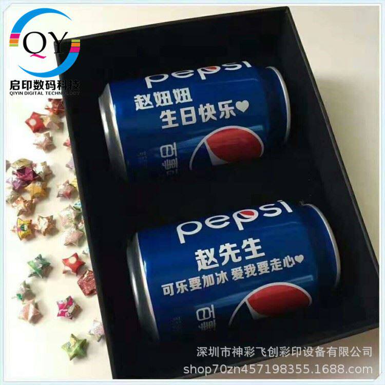 金华工艺品小型数码UV打印机 易拉罐图片3D彩喷机设备使用感如何?