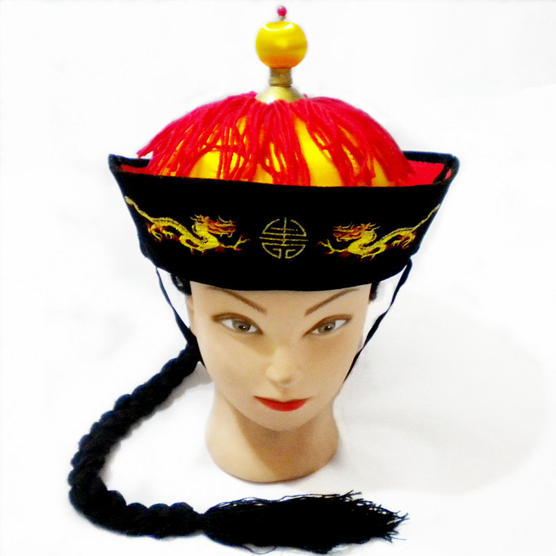 热销包邮地主帽男成人p婴儿童地主瓜皮帽阿哥帽太子帽表演帽唐装
