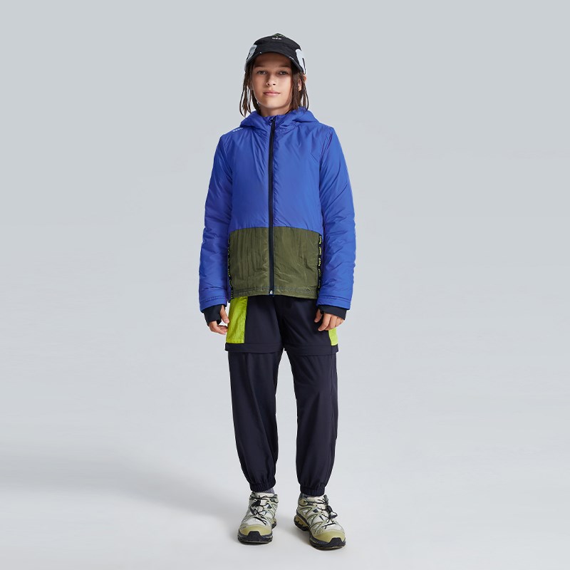 热销2024秋冬 男女童运动棉服儿E童轻薄保暖棉衣裤连帽外套棉衣