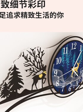 热销餐厅网红装饰钟表挂钟客厅家用时尚挂墙时钟挂式现Y代简约轻