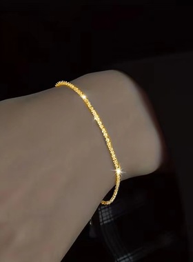 银色素圈手链女夏ins小众