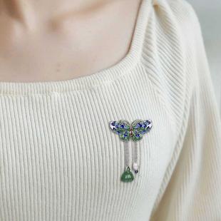 新中式珐琅蝴蝶胸针女胸饰胸花领针旗袍古装中国民族古风配饰别针