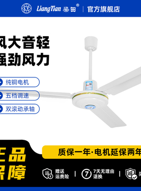 梁田 吊扇家用客厅厨房餐厅工厂宿舍吊扇大风力静音电风扇FC140-3