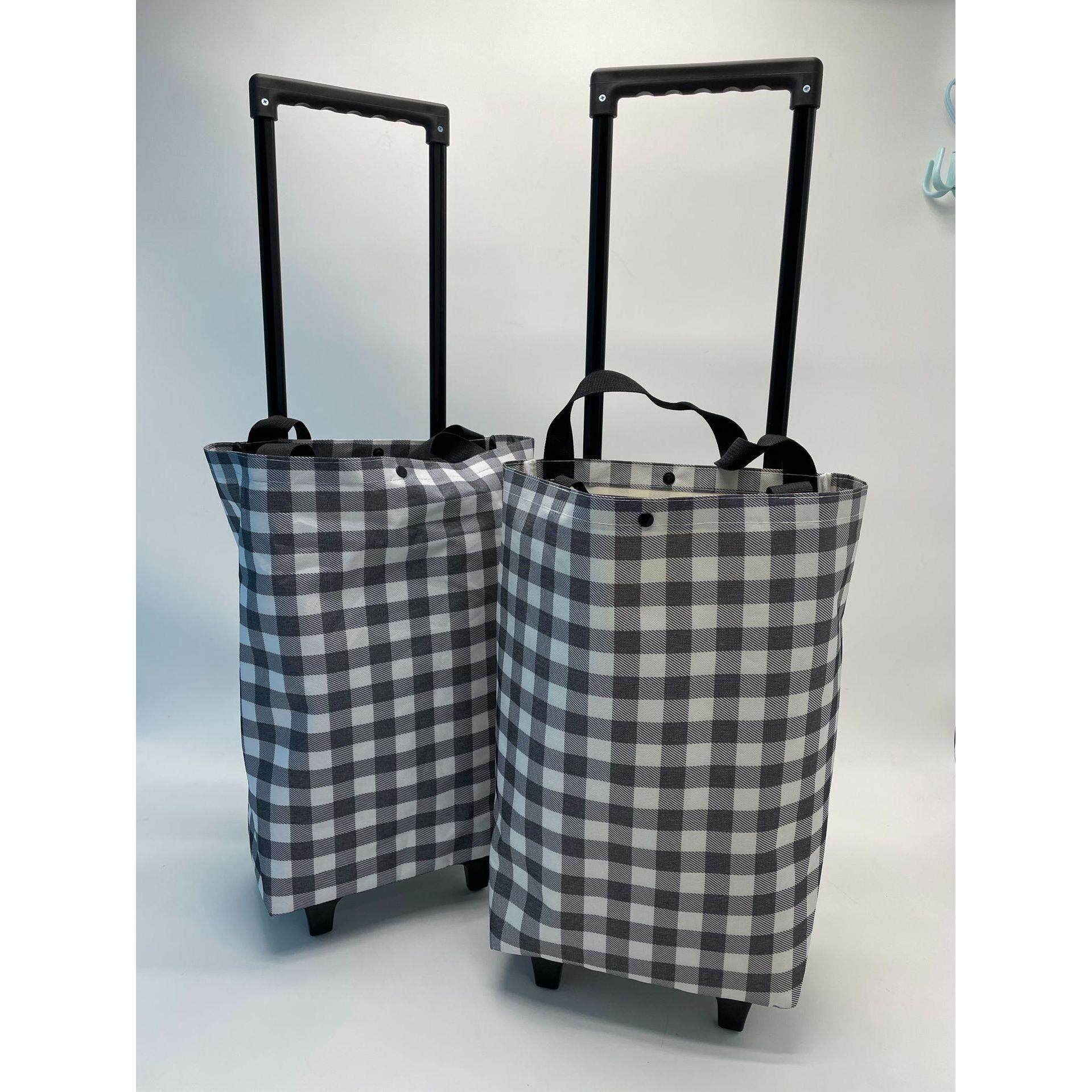 带轮拉杆车购物袋超市买菜拉杆包布袋拖轮包便携大容量购物车