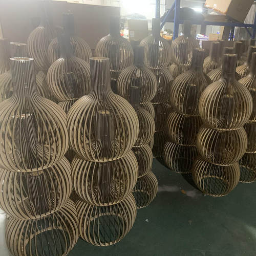 跨境日式复古木艺吊灯创意餐厅乡村餐馆灯饰榻榻米鸟笼灯具