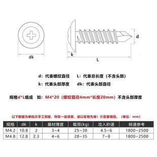 螺丝钻尾钻尾华质现货厂散装 家品司圆头十字扁头螺钉高燕尾螺丝大