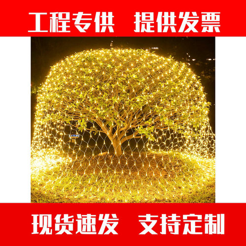 led渔网灯彩灯闪灯满天星灯庭院节日亮化布置太阳能罩树灯草坪灯