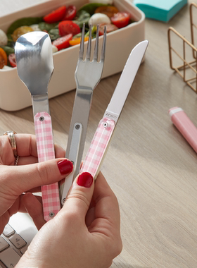 法国原产AKINOD磁吸便携餐具不锈钢刀叉勺带收纳盒户外旅行上班族