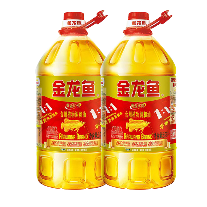 金龙鱼黄金比例调和油3.98L*2桶