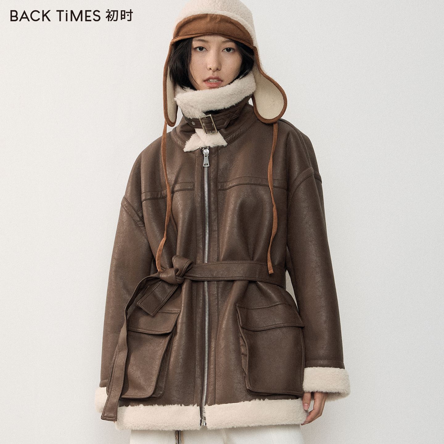 BACKTIMES皮毛一体外套