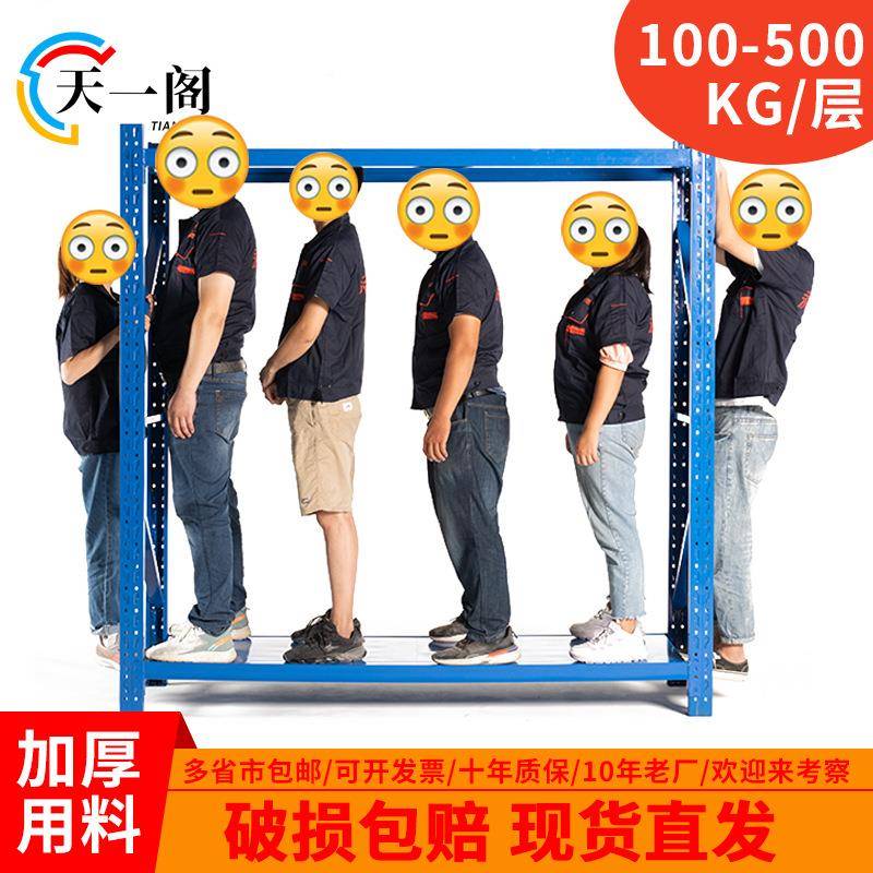 仓储库货架架WIW仓储展示架云仓置物轻架物架角钢型货架中型铁子