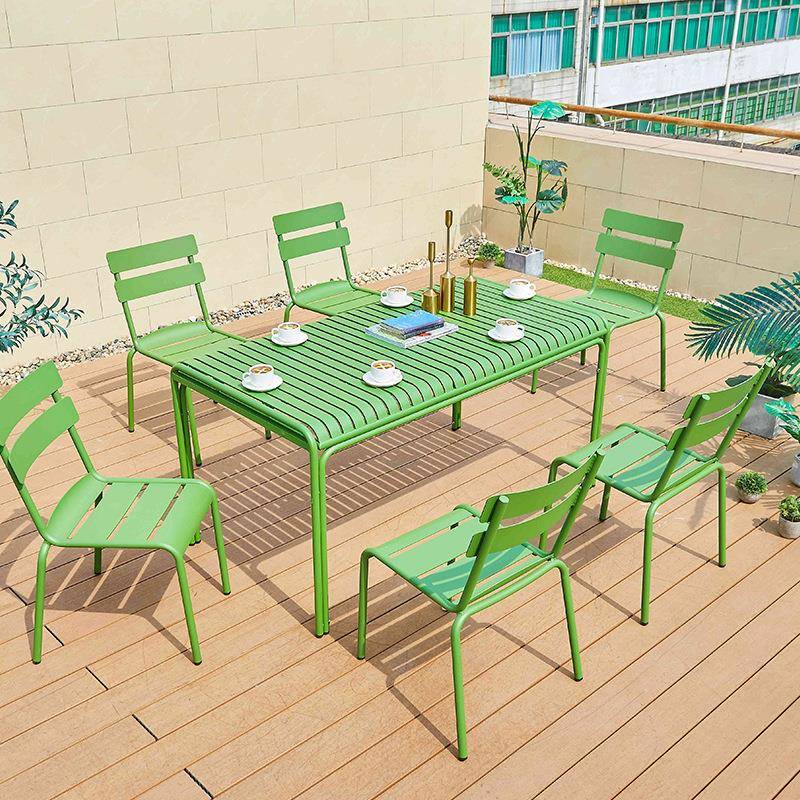定制户外铸桌47559椅组合铝桌合金铁艺花园铝室外椅套装阳台庭桌