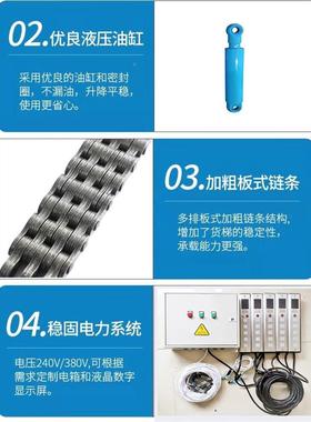 仓库库冷升ZHHT-1降机房仓库车间室内外液压货梯厂导轨式升降机造