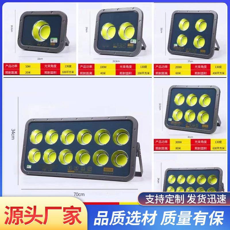 亚丰明LED投光灯户外防水1000w工厂房车间工程工地照明探照方射灯