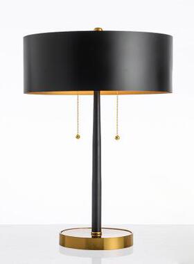 美式简约现代客厅室灯北欧卧样房创T1087脚意黑板色布艺灯罩三叉