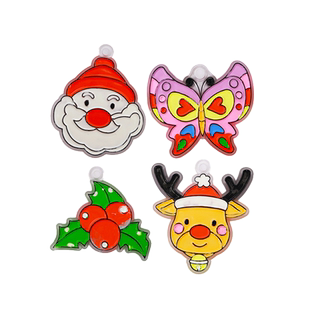 免烤胶画手工diy儿童玩具女孩免考水晶伦堡画颜料填色非沙画刮画