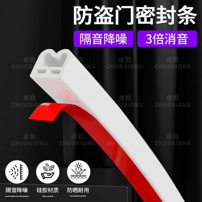 防盗门门缝密封条隔音超静音硅胶