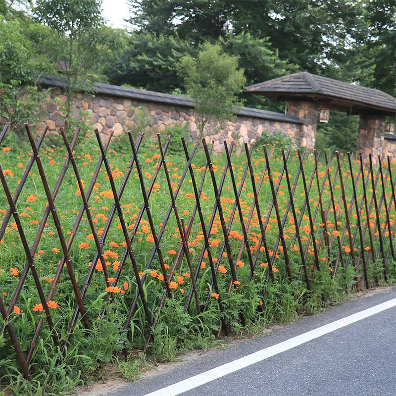 竹篱笆栅栏围栏月季植物爬藤架伸缩花架庭院花园菜园竹子围墙隔断 鲜花速递/花卉仿真/绿植园艺 栅栏 原图主图