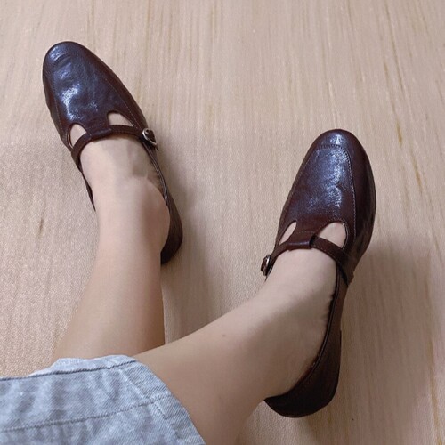 Akenopricess法式复古玛丽珍女鞋