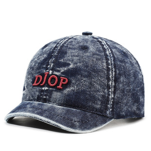 3cm短檐帽子春季新款软顶牛仔棒球帽美式潮流字母刺绣鸭舌帽定制