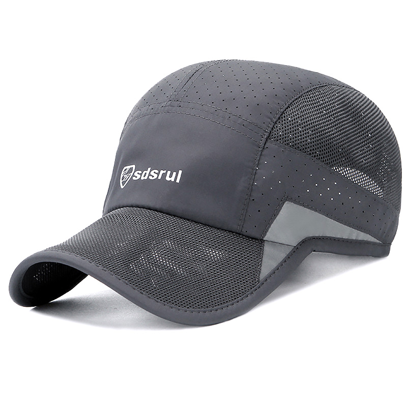 帽子男士夏季速干网眼棒球帽户外运动轻薄透气鸭舌帽女防晒太阳帽