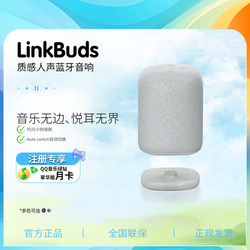 Sony/索尼 LinkBuds音乐盒质感人声无线蓝牙音箱家用室内桌面音响