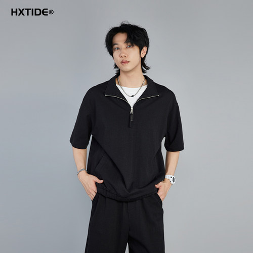 HXTIDE中国狐轩假两件T恤套装