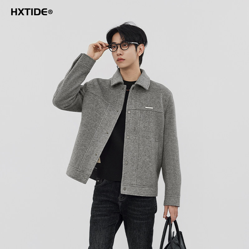 HXTIDE中国狐轩春季毛呢男茄克