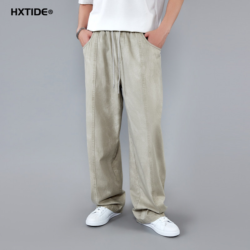 HXTIDE中国狐轩夏季纯棉休闲裤
