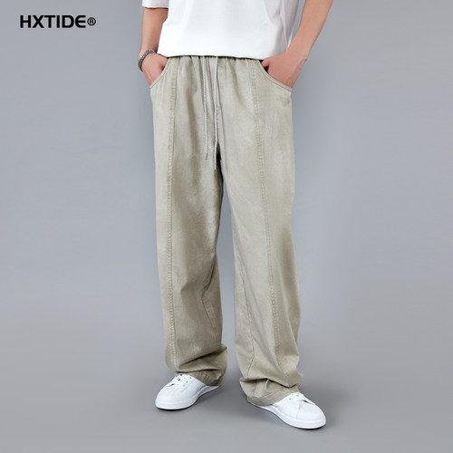 HXTIDE中国狐轩夏季纯棉休闲裤