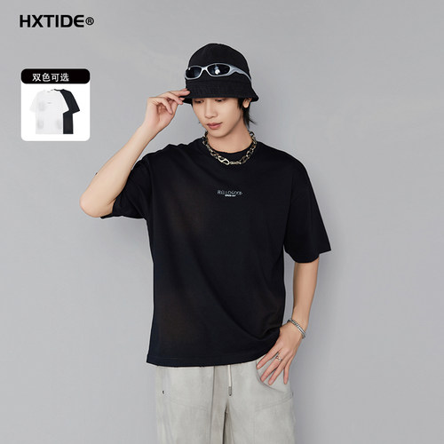HXTIDE中国狐轩夏季纯棉男T恤