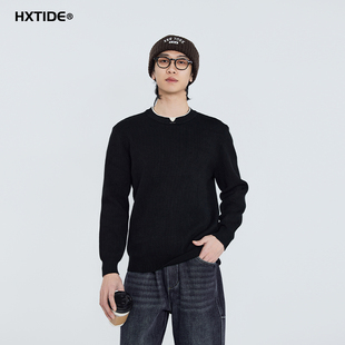 HXTIDE中国狐轩男装冬季圆领毛衫专柜同款小版型S107544292101