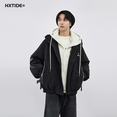 HXTIDE中国狐轩冬季短款羽绒服