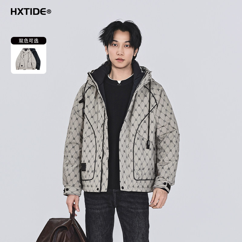 HXTIDE中国狐轩冬季短款羽绒服